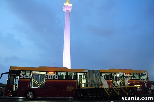Scania Siap Kirim 20 Unit Bus Gandeng ke Jakarta