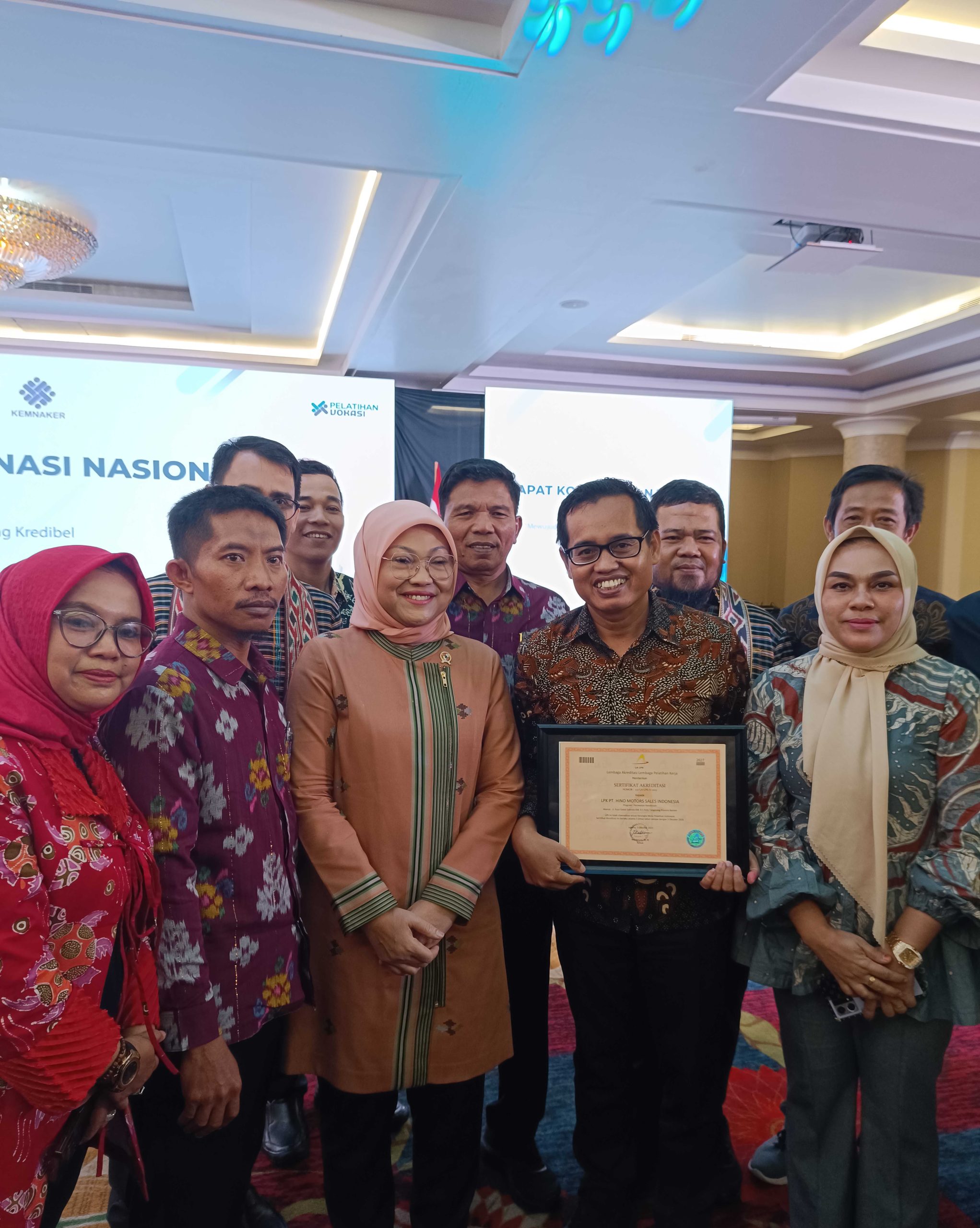 LPK Hino Indonesia Terakrediasi Kementerian Tenaga Kerja RI